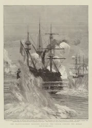 The Franco-Siamese Frontier Dispute, the French Forcing the Menam